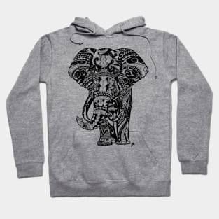 Elephant tribal pattern mandala Hoodie